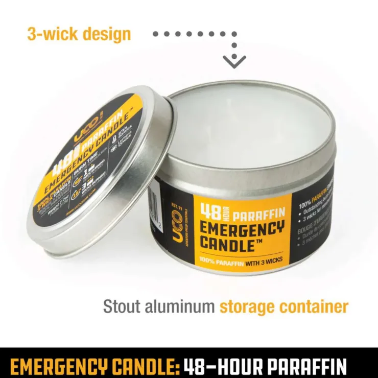 UCO Emergency Candle Lantern Paraffin - 48 Hour Hot
