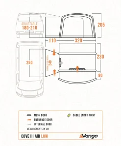 Vango Cove III Air Low DriveAway Awning Sale