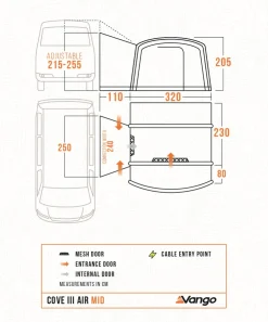 Vango Cove III Air Mid DriveAway Awning Clearance