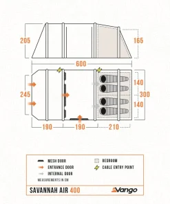 Vango Savannah Air 400 Tent Package Outlet