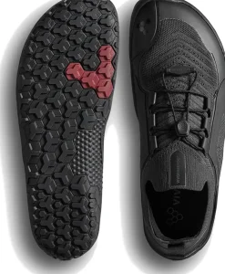 Vivobarefoot Mens Primus Trail Knit FG Shoes - Obsidian-Obsidian Fashion