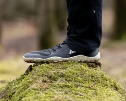 Vivobarefoot Mens Primus Trail Knit FG Shoes - Obsidian-Obsidian Fashion