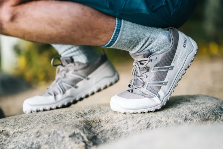 Xero Shoes Mens Scrambler Trail Low WP Shoe - Black-Asphalt New