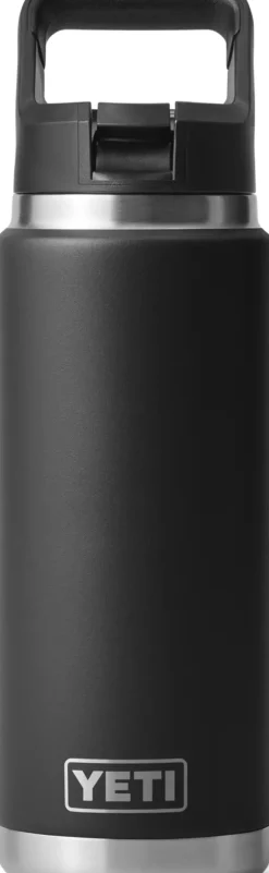 Yeti Rambler 26oz Straw Bottle - Black Hot
