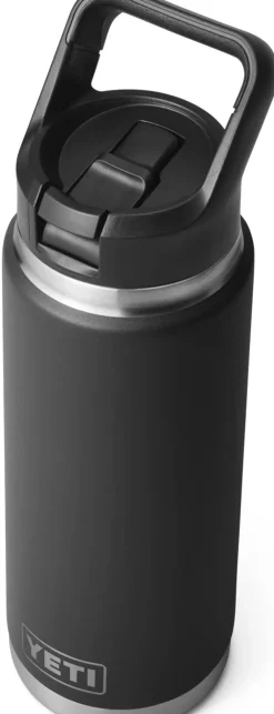 Yeti Rambler 26oz Straw Bottle - Black Hot